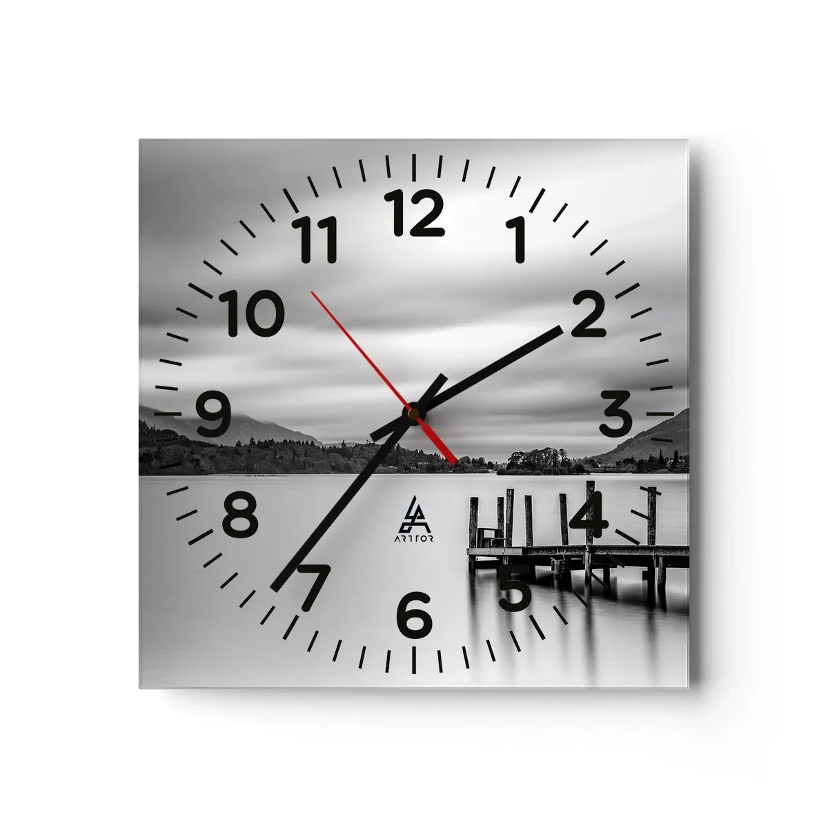 Wanduhr - Glasuhr - Milde und Kraft - 30x30 cm