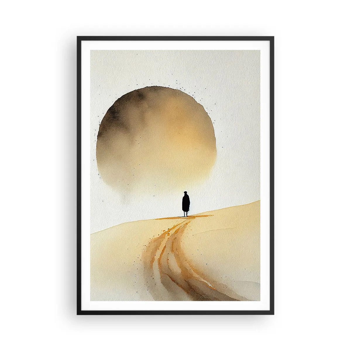 Poster in einem schwarzem Rahmen - Immer sehnsüchtig - 70x100 cm