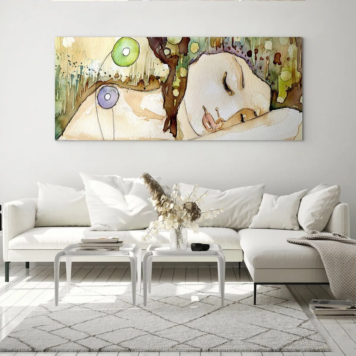 Glasbild - Bild auf glas - Ein smaragd-violetter Traum - 100x40 cm