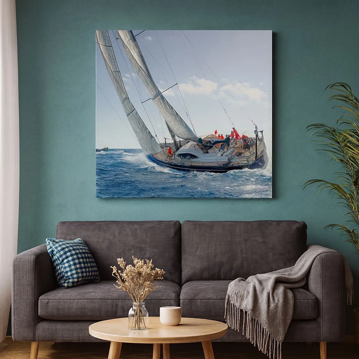 Bild auf Leinwand - Leinwandbild - Lass den Besseren sich durchsetzen - 30x30 cm