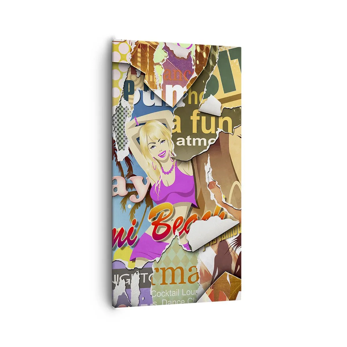 Bild auf Leinwand - Leinwandbild - Sommer Rückblicke - 65x120 cm