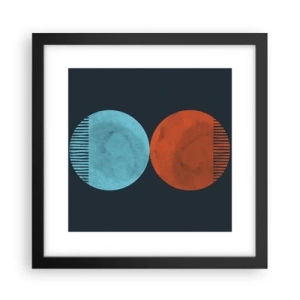 Poster in einem schwarzem Rahmen - Nur Geometrie? - 30x30 cm