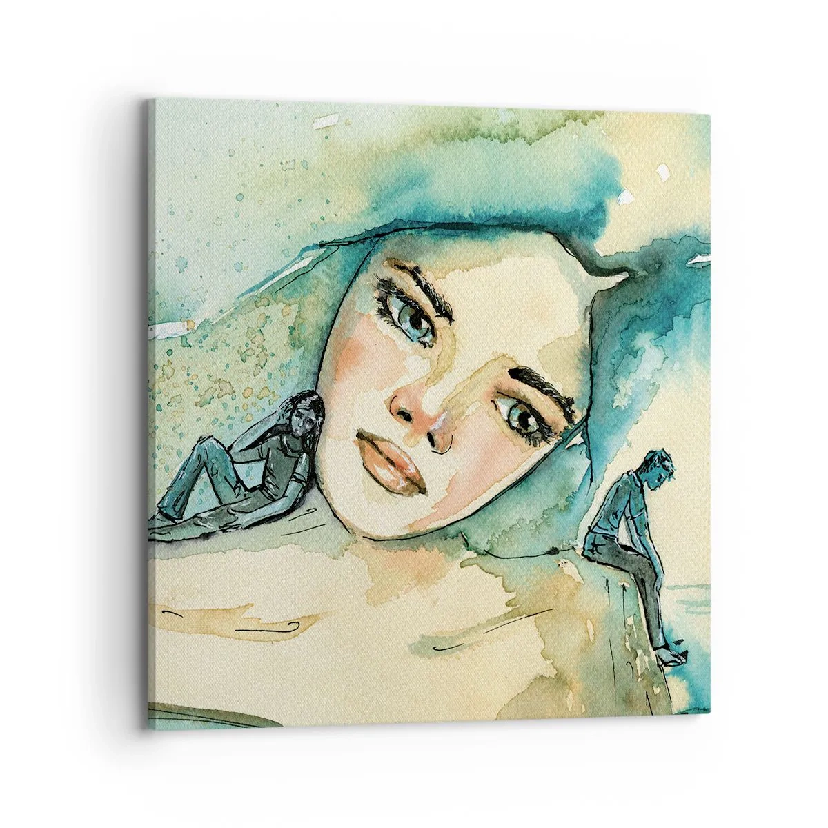 Bild auf Leinwand - Leinwandbild - Bin ich blau? - 70x70 cm