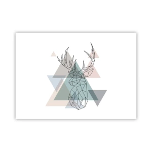 Poster - In einem geometrischen Wald - 70x50 cm