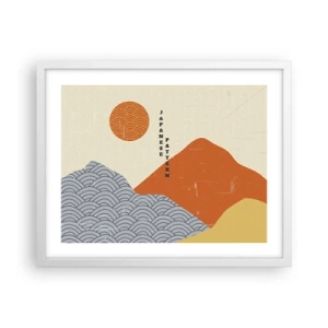 Poster in einem weißen Rahmen - Im japanischen Geist - 50x40 cm