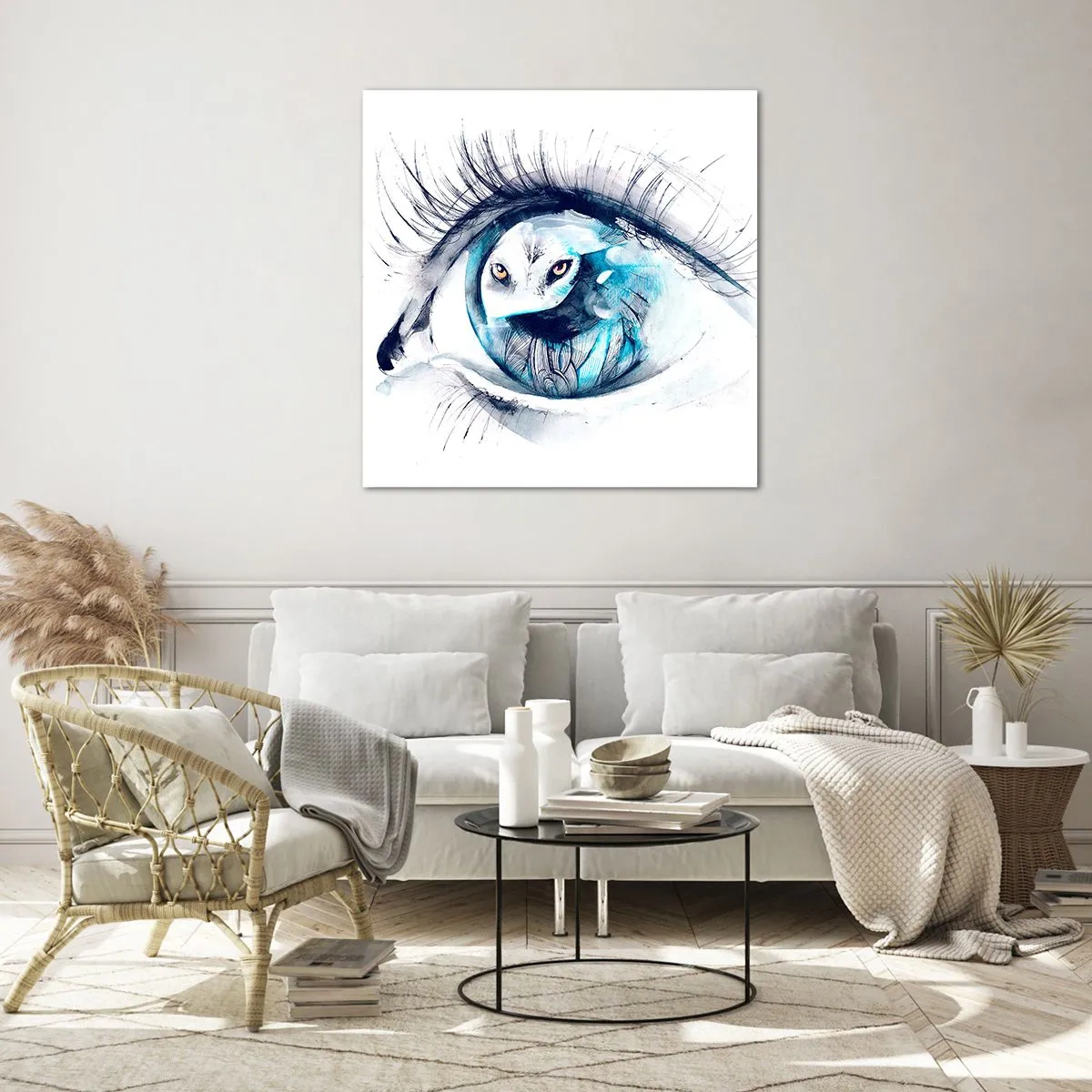Glasbild - Bild auf glas - Auge in Auge mit Wildheit - 30x30 cm