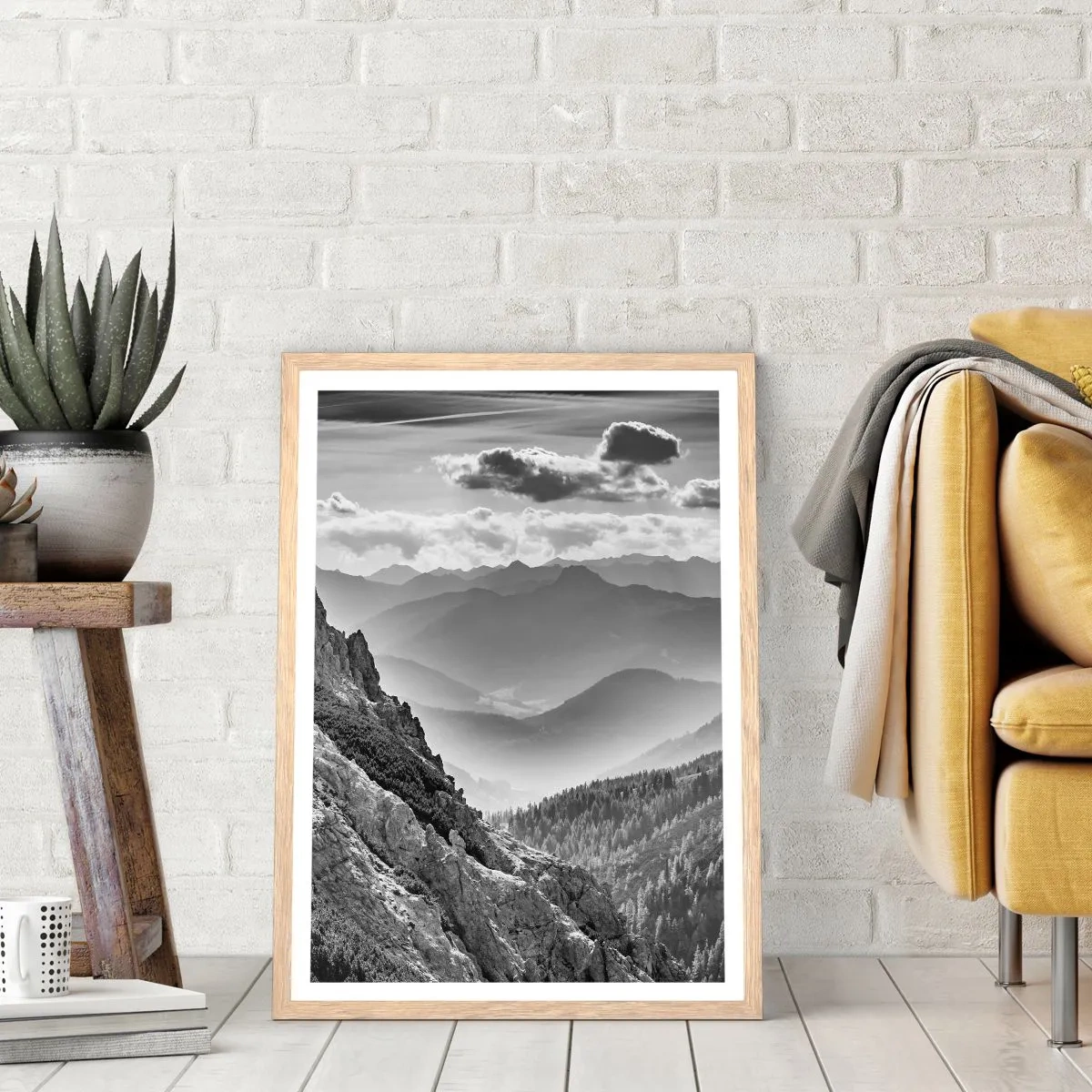 Poster in einem Rahmen aus heller Eiche - Bis zum Horizont - 30x40 cm