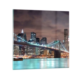 Glasbild - Bild auf glas - Lichter der Großstadt - 70x70 cm