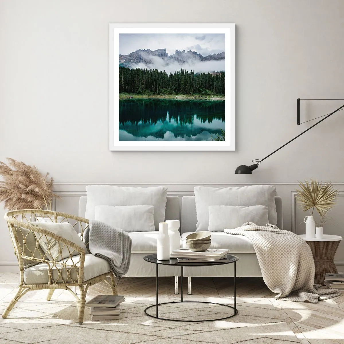 Poster in einem weißen Rahmen - Leise, leise, lass uns das Trinkwasser nicht wecken ... - 40x40 cm