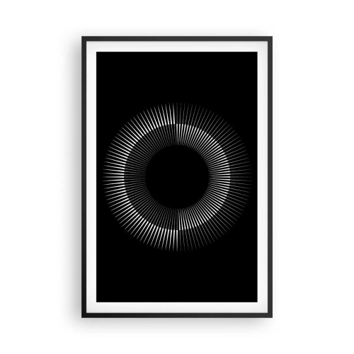 Poster in einem schwarzem Rahmen - Schwarze Sonne - 61x91 cm