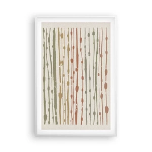 Poster in einem weißen Rahmen - Musikalische Notation von Farben - 61x91 cm