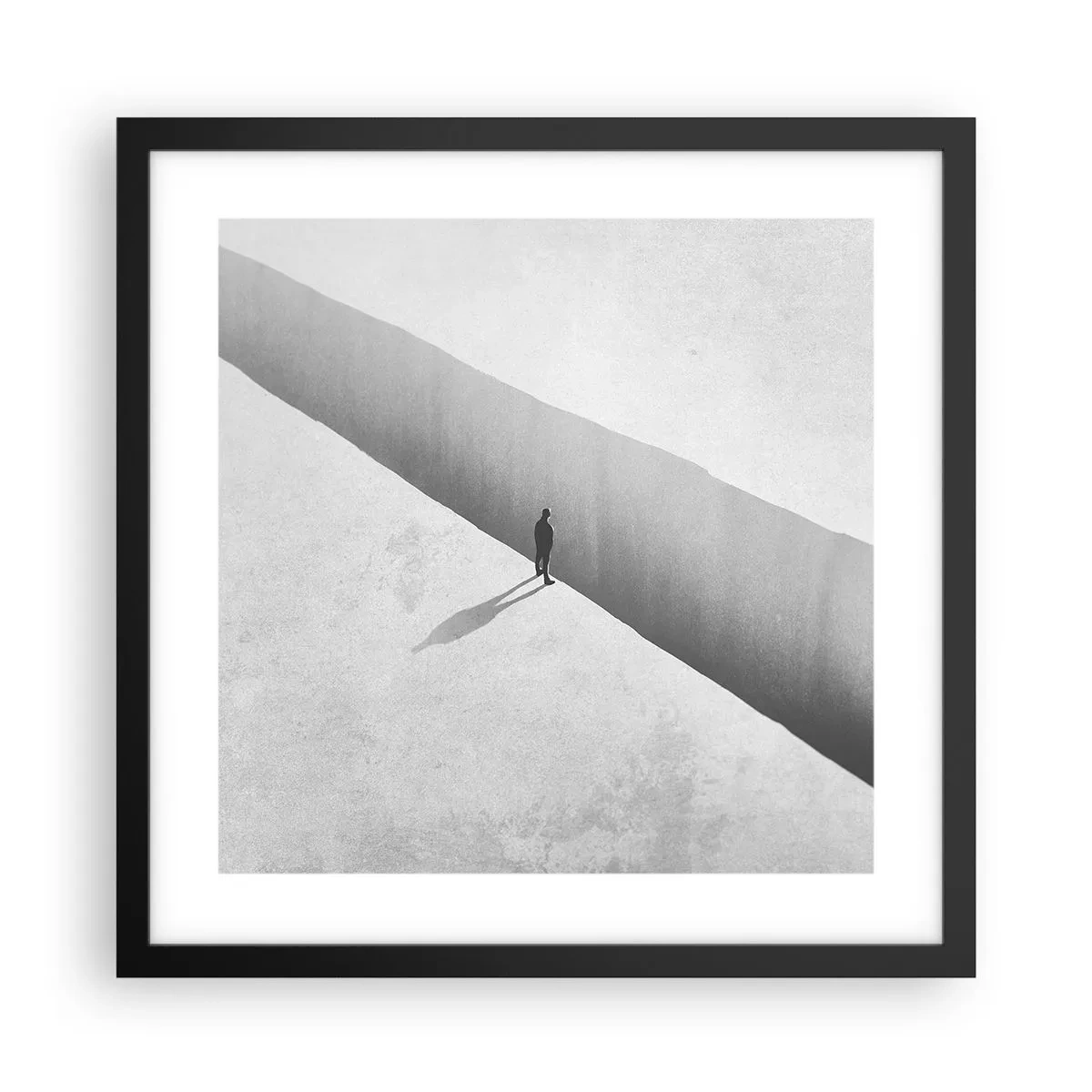 Poster in einem schwarzem Rahmen - Klares Ziel - 40x40 cm