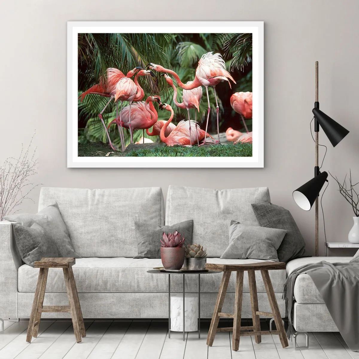 Poster in einem weißen Rahmen - Nachmittagsklatsch - 70x50 cm