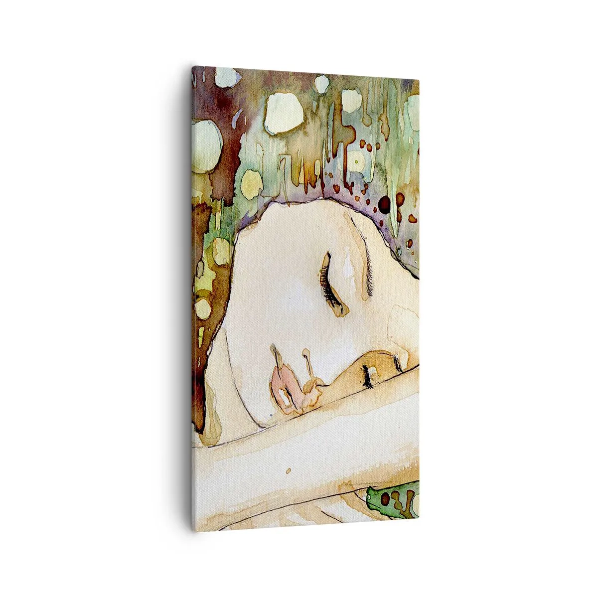 Bild auf Leinwand - Leinwandbild - Ein smaragd-violetter Traum - 55x100 cm