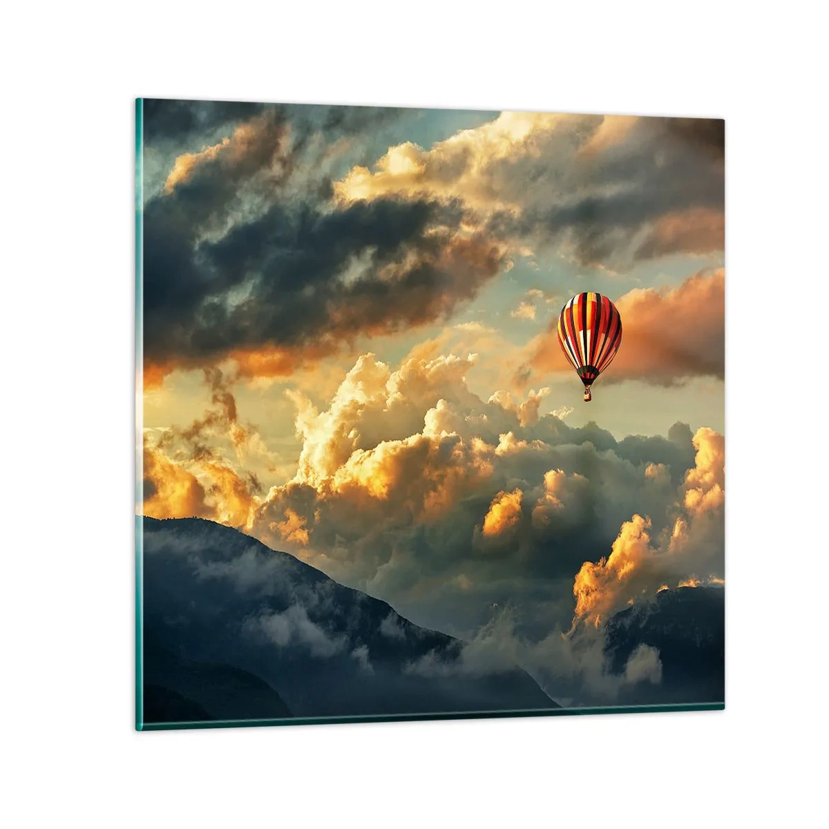 Glasbild - Bild auf glas - Ich fliege, weil ich es will - 60x60 cm