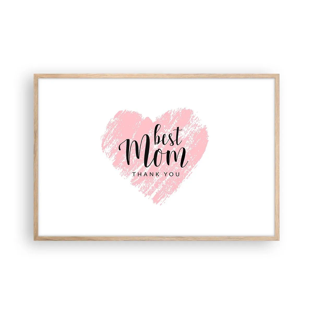 Poster in einem Rahmen aus heller Eiche - Immer der richtige Moment - 91x61 cm