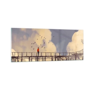 Glasbild - Bild auf glas - Blaue Sehnsucht - 100x40 cm