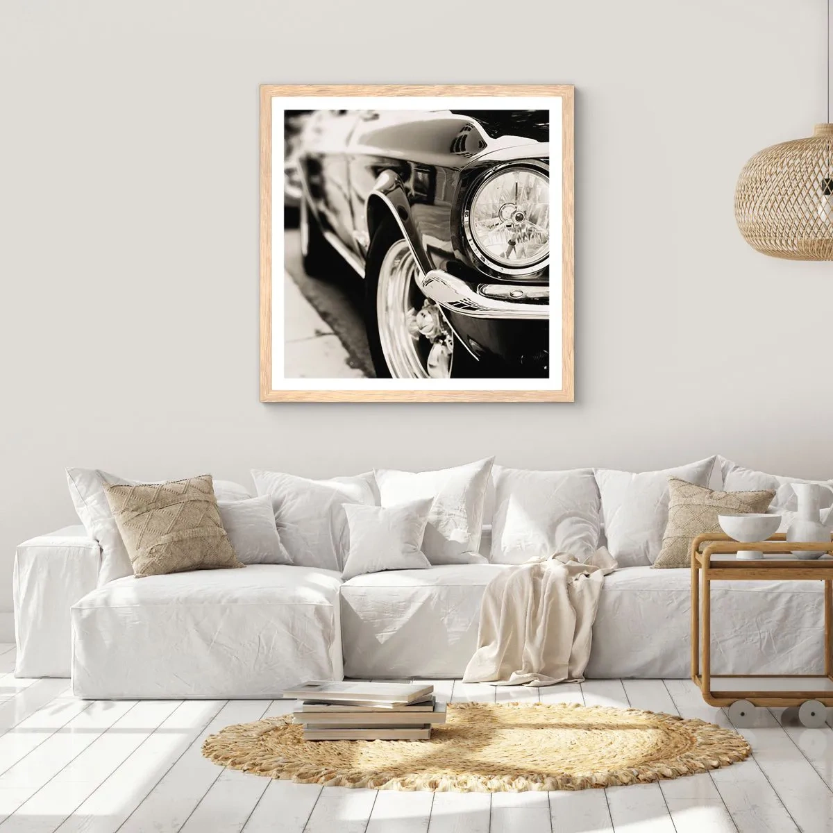 Poster in einem Rahmen aus heller Eiche - Dauerhafter Glanz - 50x50 cm