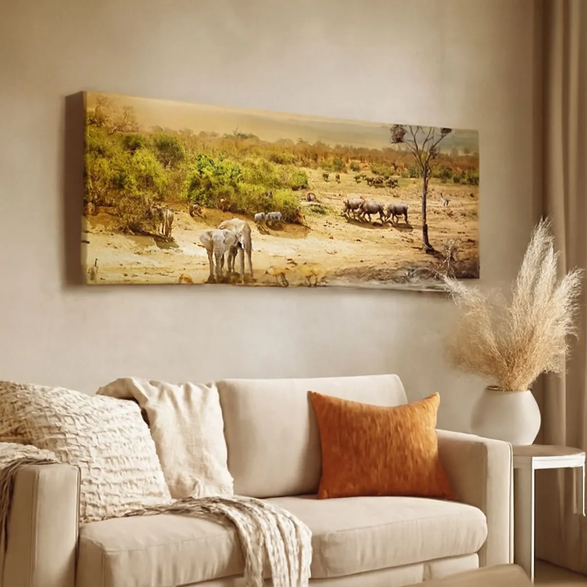 Bild auf Leinwand - Leinwandbild - Ein Fluss floss aus Eden ... - 100x40 cm