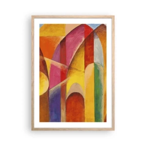 Poster in einem Rahmen aus heller Eiche - Kathedrale der Sonne - 50x70 cm