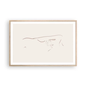 Poster in einem Rahmen aus heller Eiche - Die Form des Verlangens - 91x61 cm