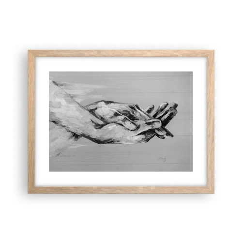 Poster in einem Rahmen aus heller Eiche - Anfang… - 40x30 cm