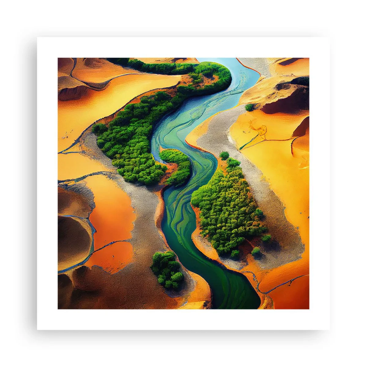 Poster - Lebensspendender Fluss - 50x50 cm