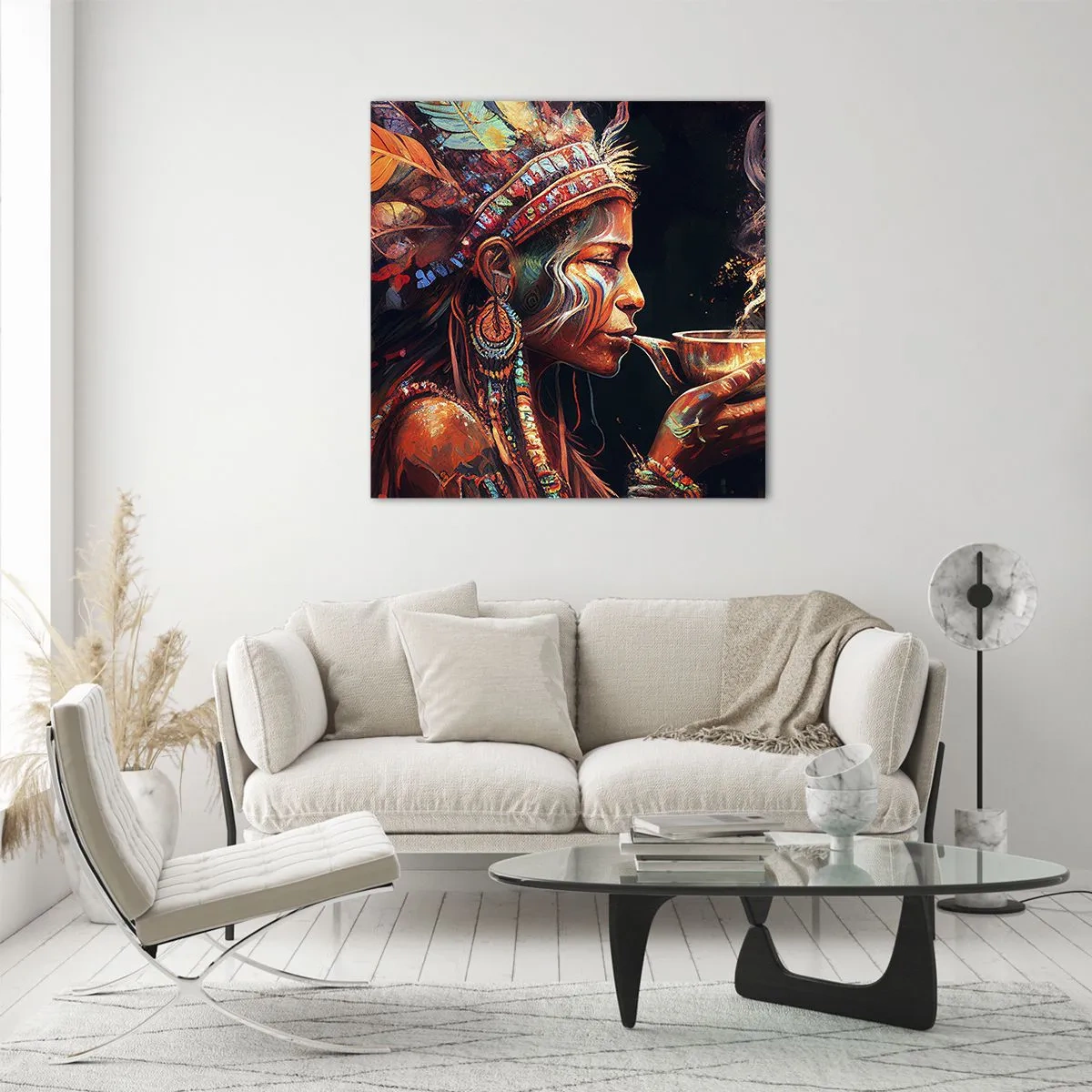 Glasbild - Bild auf glas - Magisches Ritual - 50x50 cm