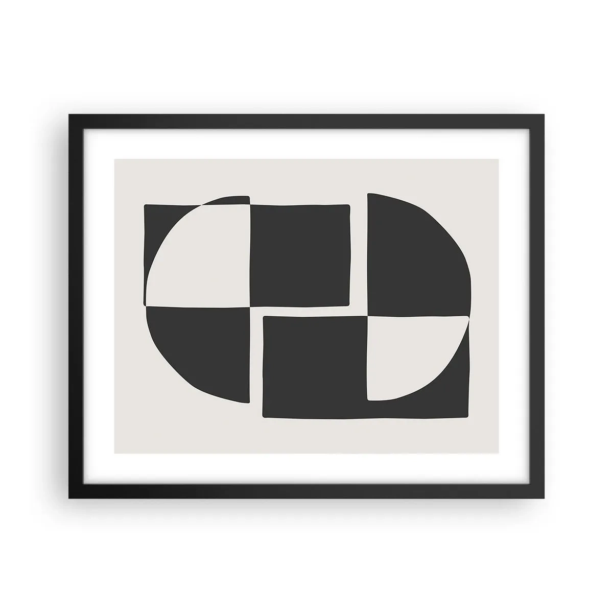 Poster in einem schwarzem Rahmen - Antithese - Synthese - 50x40 cm