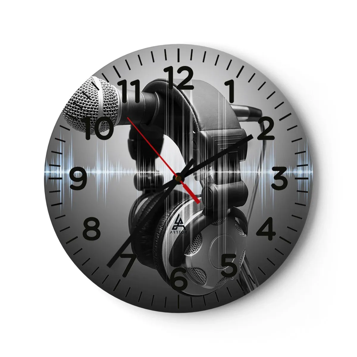 Wanduhr - Glasuhr - Du kannst immer noch den Gesang hören - 30x30 cm