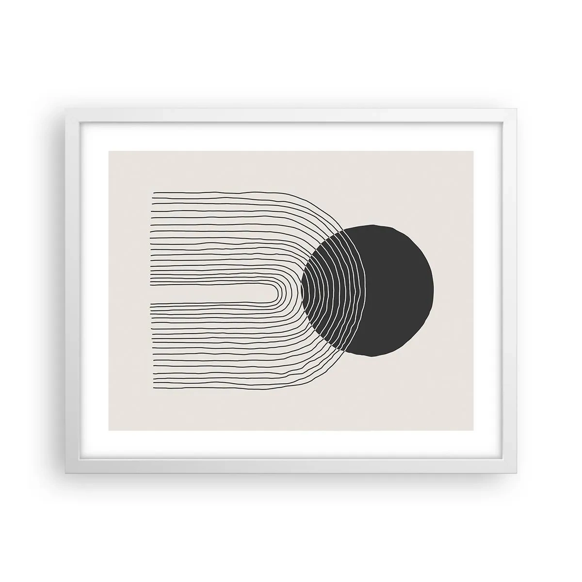 Poster in einem weißen Rahmen - Zittern und Vertrauen - 50x40 cm