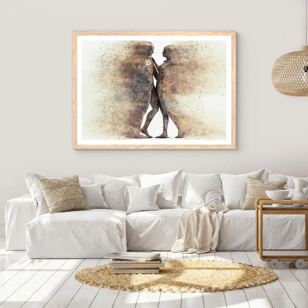 Poster in einem Rahmen aus heller Eiche - Sie erhoben sich aus dem Staub, um zu lieben - 91x61 cm