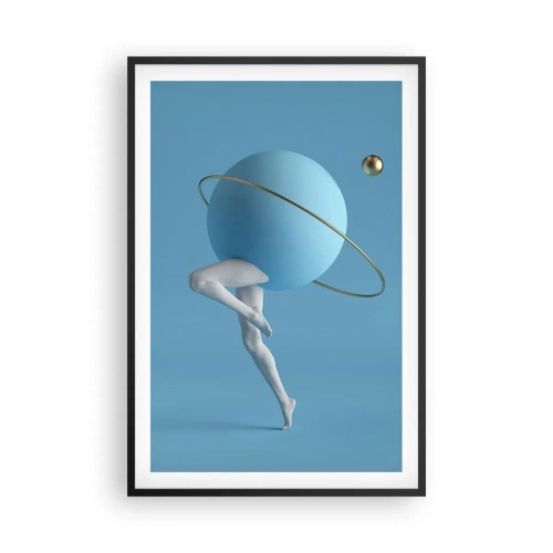 Poster in einem schwarzem Rahmen - Und die Planeten spielen verrückt - 61x91 cm