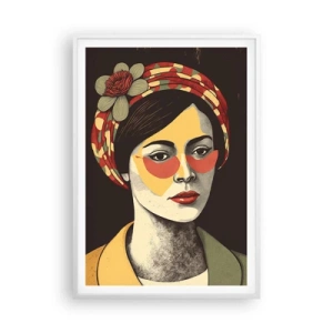 Poster in einem weißen Rahmen - Korallendame - 70x100 cm