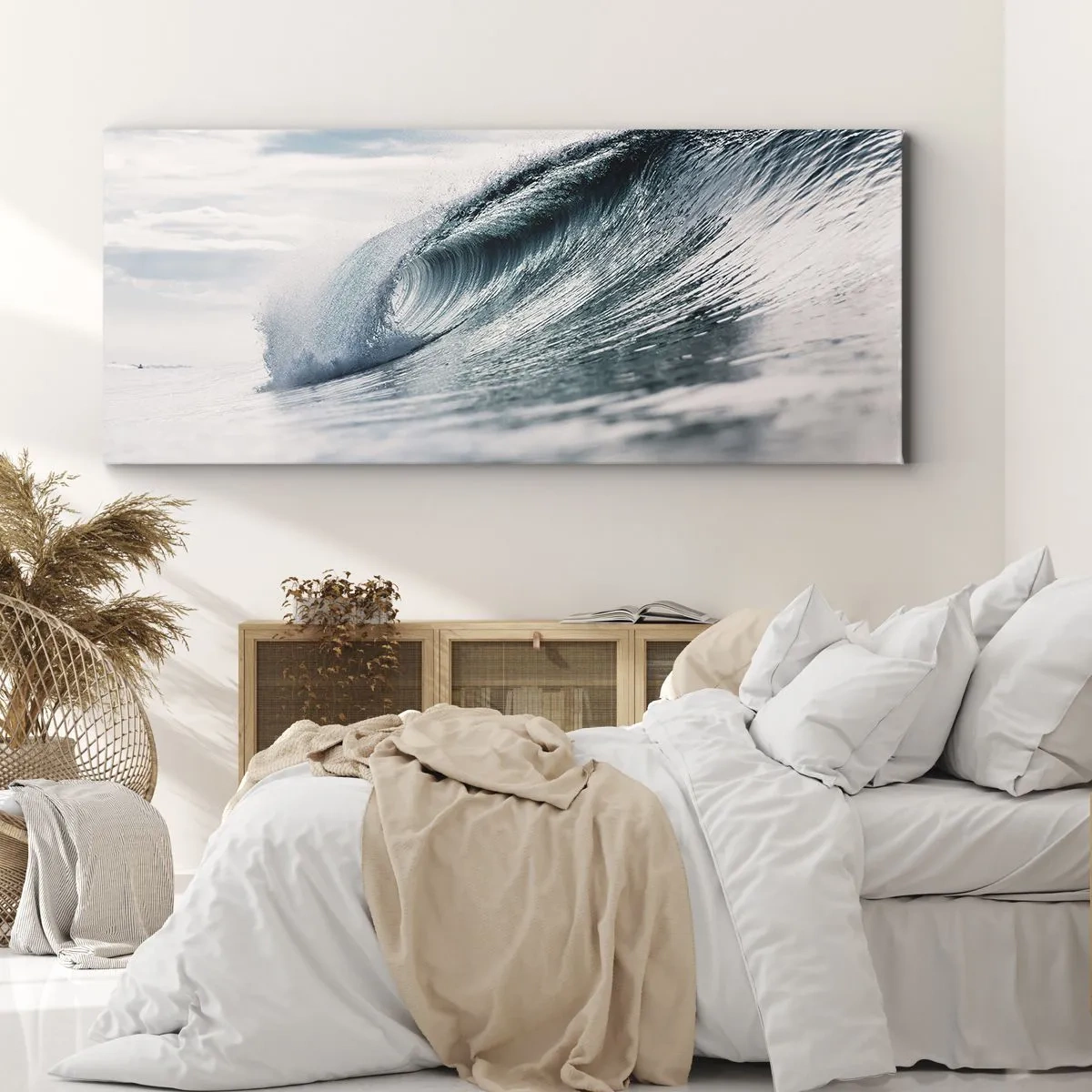Bild auf Leinwand - Leinwandbild - Wasserspitze - 100x40 cm