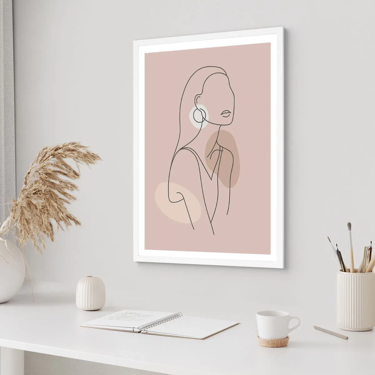 Poster in einem weißen Rahmen - Mädchenhafte Ikone - 70x100 cm