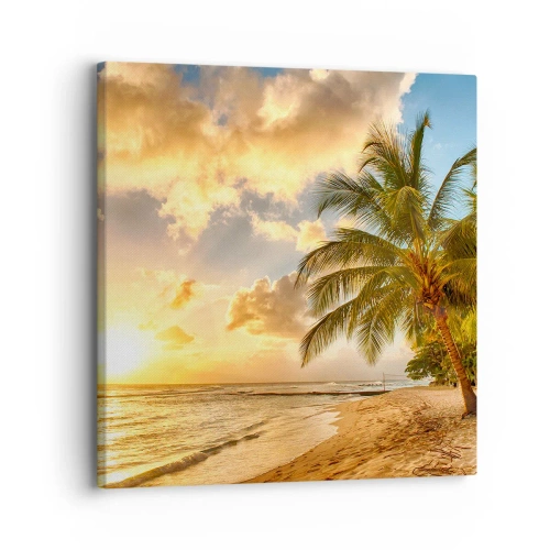 Bild auf Leinwand - Leinwandbild - Ewiger Sommer, immer Urlaub - 30x30 cm