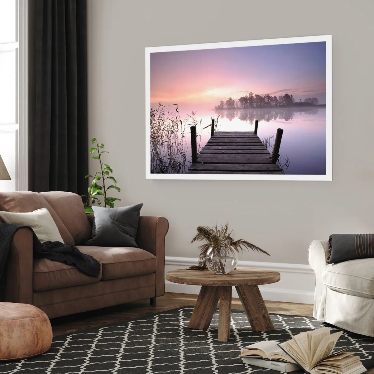 Poster - Aus dem lila Nebel ... - 50x40 cm