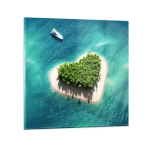 Glasbild - Bild auf glas - ich liebe Sommer - 30x30 cm