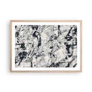 Poster in einem Rahmen aus heller Eiche - Durchdringung der Gegensätze - 70x50 cm