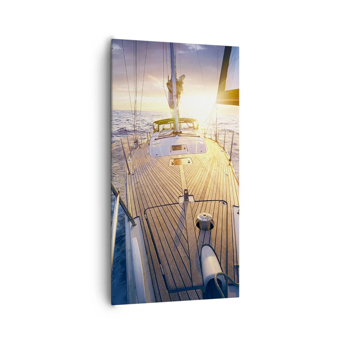 Bild auf Leinwand - Leinwandbild - Laufen unter den Wellen - 65x120 cm