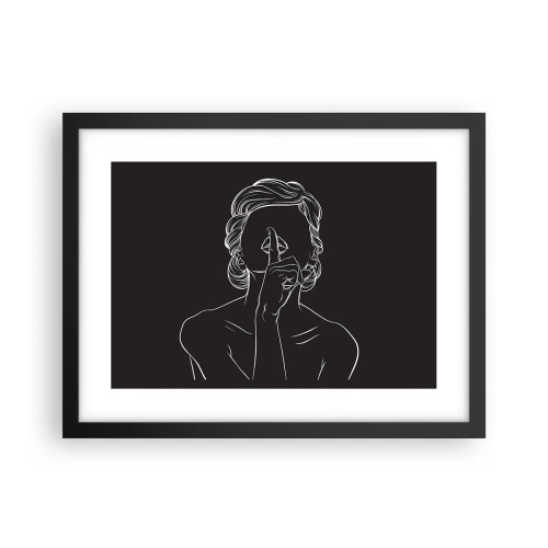 Poster in einem schwarzem Rahmen - Schönheit erblüht in der Stille - 40x30 cm