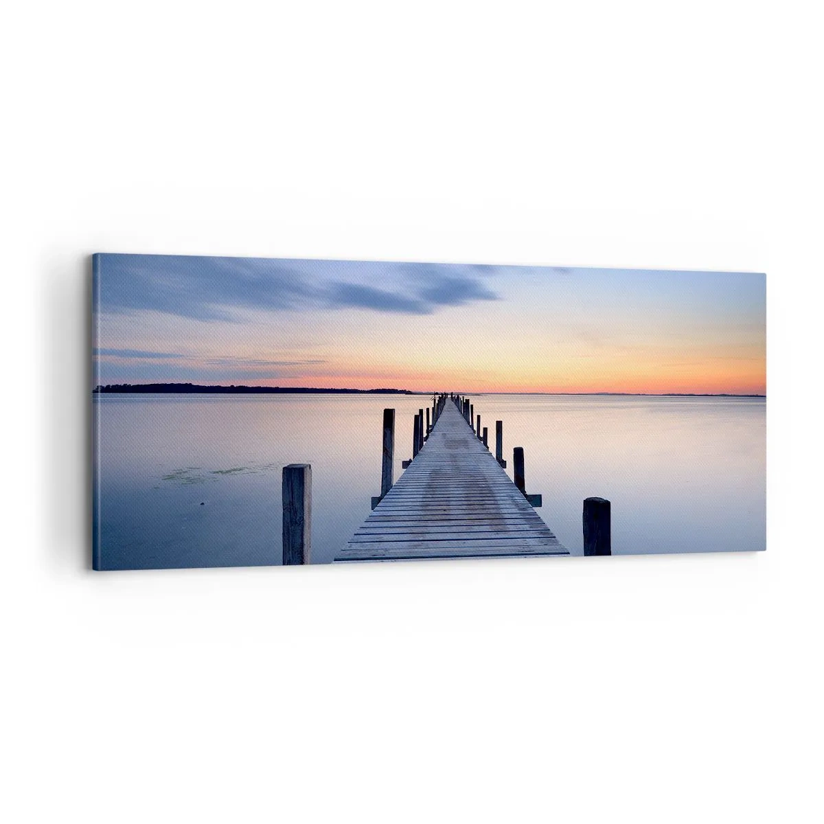 Bild auf Leinwand - Leinwandbild - Die Ruhe einer heiteren Dämmerung - 100x40 cm