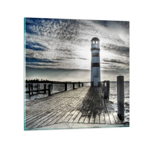 Glasbild - Bild auf glas - Matrosen, ich warte auf euch - 60x60 cm