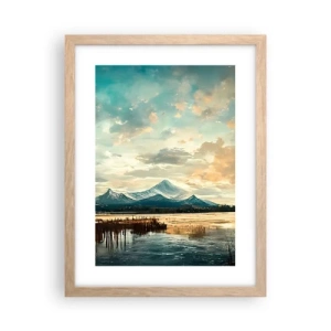 Poster in einem Rahmen aus heller Eiche - Unter dem Schutz des Himmels - 30x40 cm