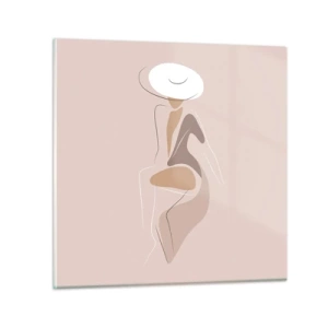 Glasbild - Bild auf glas - Eine Dame sein - 60x60 cm