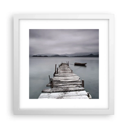 Poster in einem weißen Rahmen - Du kannst morgen gehen - 30x30 cm