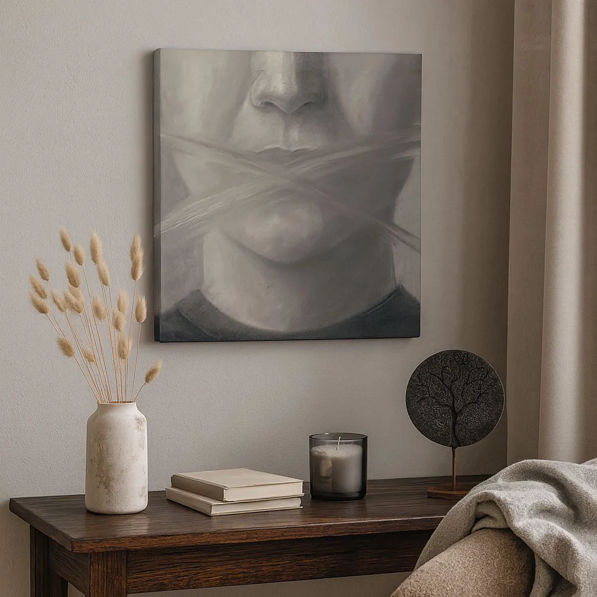 Bild auf Leinwand - Leinwandbild - Ohne ein Wort - 30x30 cm