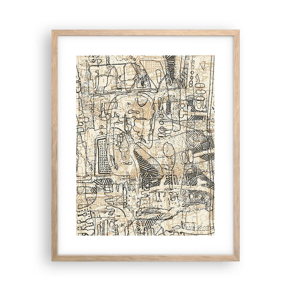 Poster in einem Rahmen aus heller Eiche - Es wartet darauf, entschlüsselt zu werden - 40x50 cm
