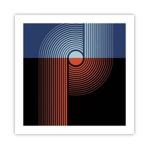 Poster - In einer geometrischen Umarmung - 50x50 cm